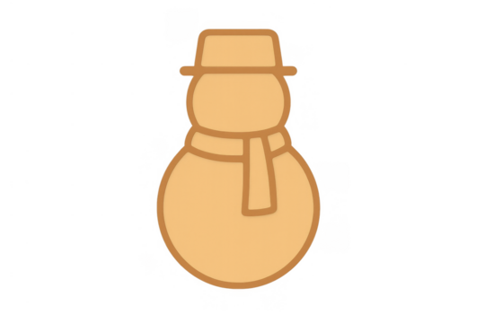 Gingerbread snowman cookie drawing, festive holiday baking, winter treat mascot doodle, transparent background - Powered by Adobe