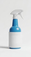 Spray bottle mockup for cleaning products or cosmetic packaging in a minimalist style on white