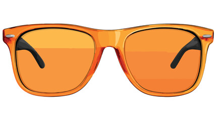 Stylish Sunglasses with Orange Lenses Vector Illustration