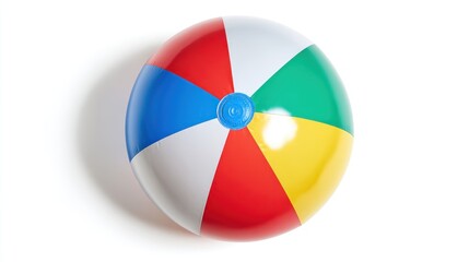 Obraz premium Overhead view of a brightly colored beach ball