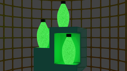 illustration of a green