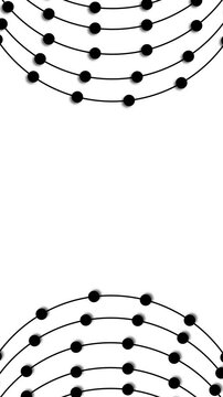 Black Circles Animation on White Background