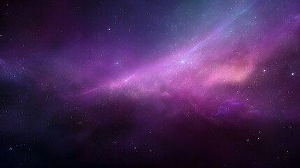 Fototapeta premium Vibrant interstellar cloud displays brilliant magenta and violet gases across the dark cosmos