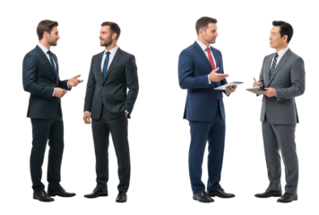 Businessmen Talking and Working