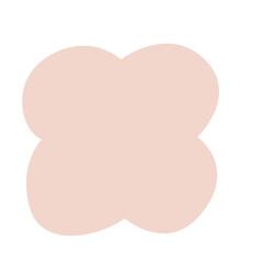 Peach cloud-shaped element with smooth curves, soft look ideal for baby themes, dreamy designs, and gentle compositions.

