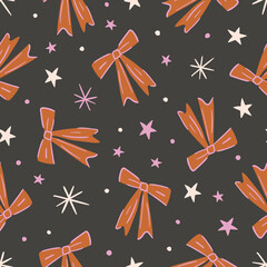 Halloween Bows Pattern Cute Bows Background