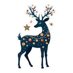 christmas deer vector