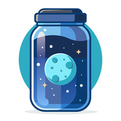 glass jar with a jar of honey