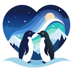 two penguins on the ice © ZILLUR RAHMAN RAJU