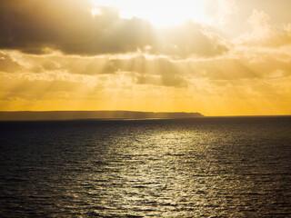 sunset over the sea