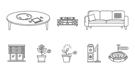 smart home devices automated furniture  appliances a connected home with modern living for easy lifestyle and home automation iot solutions