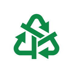 recycle symbol on a white background