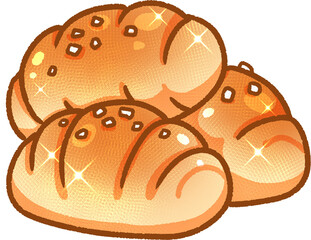 Shio Pan sanกwich illustration