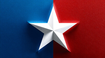 red and blue star