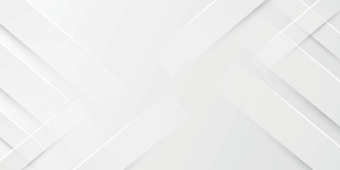 Abstract white and gray gradient background with overlapping geometric shapes. 3D background concept with paper scratch style for covers, certificates, presentations, and brochures. Eps 3