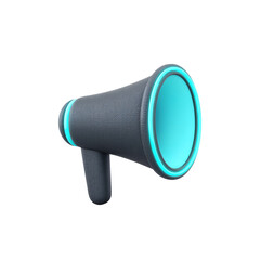 A modern megaphone design featuring a sleek, futuristic aesthetic.