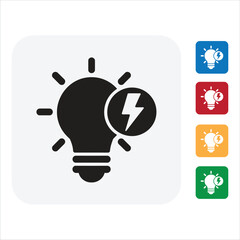 Generate bright ideas with energy and innovation, lightbulb icon symbolizes inspiration, power, and creative solutions for a sustainable future