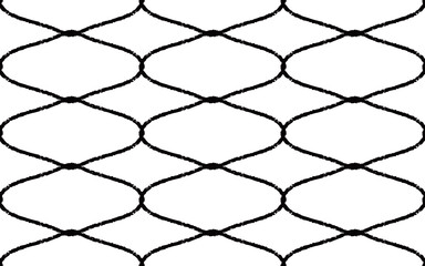 手描きらせんパターン 金網風シームレスベクター　白黒