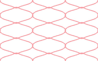 手描きらせんパターン 金網風シームレスベクター　ピンク