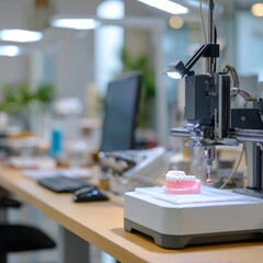 Innovative 3D Printing Technology in Action for Creating Detailed and Customizable Objects in an Advanced Workshop Environment