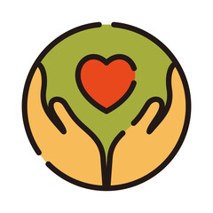 Mental health filled line colored icon. Psychology illustration.