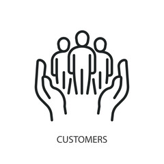 Customers thin line icons. Original vector illustration.