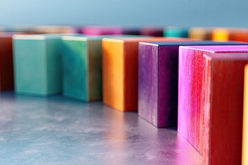 Colorful Abstract Blocks Arrangement