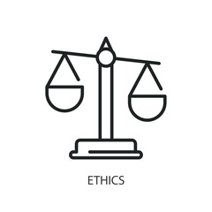 Ethics thin line icons. Original vector illustration.