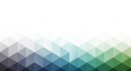 Abstract geometric mosaic pattern with blue green gradient