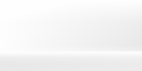 Cool abstract white room background. 3d vector winter studio display podium. Light grey color winter gradient bg simple abstract modern