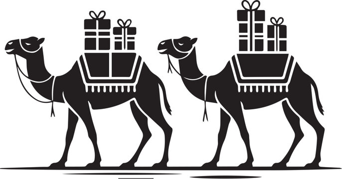 Holy Night Nativity Silhouette svg