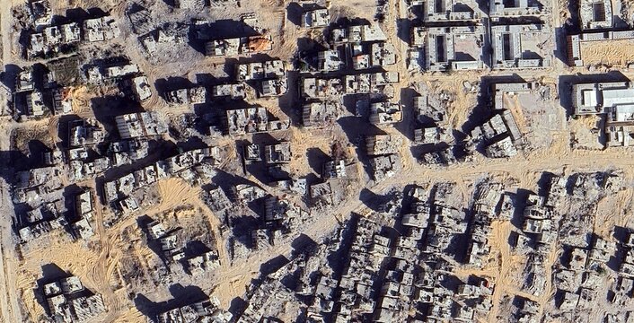 Gaza City 2024 Post War Satellite View