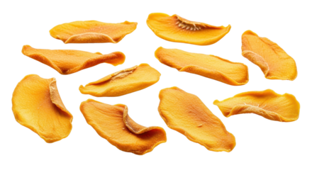 Dried mango slices isolated PNG with Transparent Background