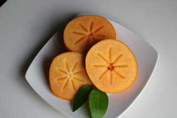 秋の味覚　甘い柿