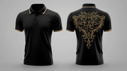 dynamic sports jersey mockup, front and back view,  isolated on a white background