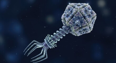 Bacteriophage virus, a virus that infects bacteria