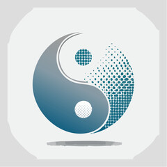 Stylized Yin Yang Symbol of Balance and Harmony