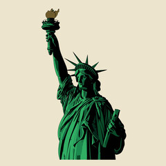 Fototapeta premium Iconic Statue of Liberty in New York City, a Symbol of Freedom and Democracy