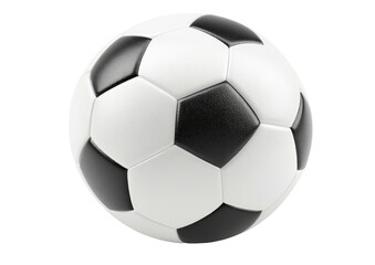 Fototapeta premium Spherical ball, classic soccer style, black and white