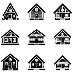 Black and white lily flower illustration