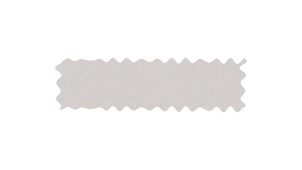 Realistic piece of white torn masking tape isolated on transparent background