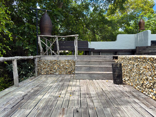 Natural resort and old wood