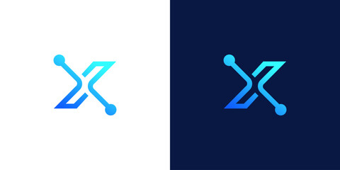 letter x abstract monogram logo vector design	