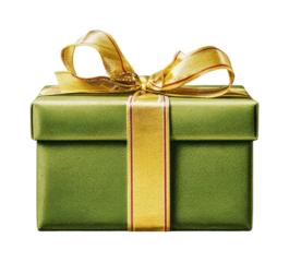 PNG Elegant green gift box illustration.