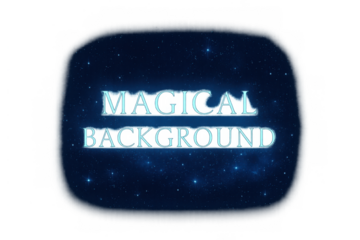 Magical gradient blue star field forming a text cutout, shimmering sparkling dust texture, transparent background