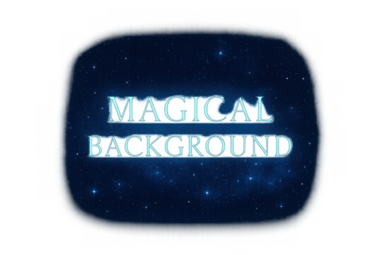 Magical gradient blue star field forming a text cutout, shimmering sparkling dust texture, transparent background