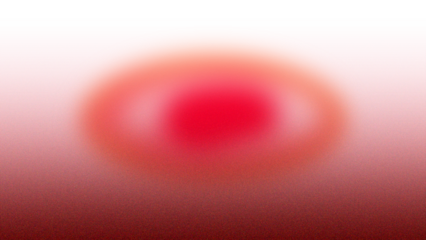 Abstract red circle with glowing halo isolated on transparent background