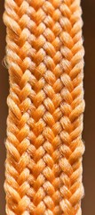 Orange braid woven meticulously texture details
