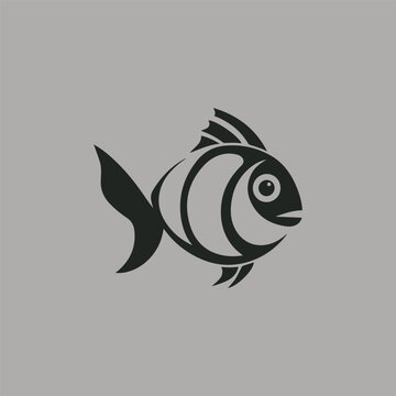 Silhouette style minimal puffer fish t-shirt design featuring clean black vector art of a cute puffer fish, perfect for ocean lovers, marine life fans, minimalist fashion enthusiasts, sea creature adm