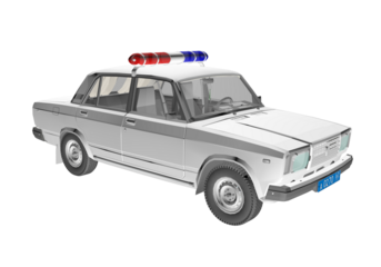 police car isolated